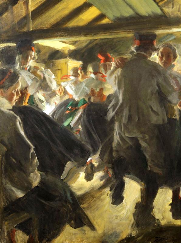Anders Zorn Dance in the Gopsmorkate Norge oil painting art